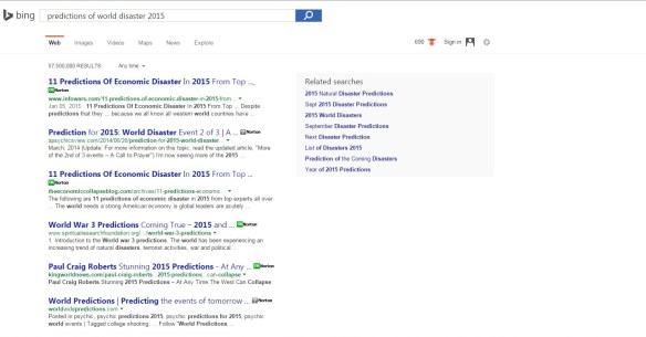Bing disaster search